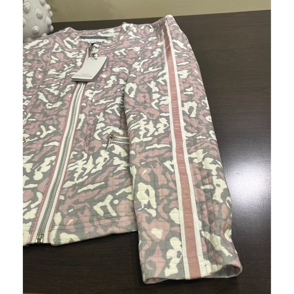 Just White Quilted Print Jacket NWT - Picture 8 of 8